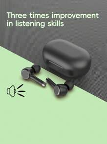 In-Ear Hearing Aid Headphones, Hearing Barrier-Free Design, LED Battery Indicator, USB-C Charging, Plastic Shell, Suitable For Games, Adult Use, In-Ear Hearing Amplifier, 300mAh USB Rechargeable Lithium Battery, No Need For Fast Charging-Type-C Charging Port.