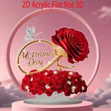 A2DFlatRoomDecorationForHappyMother'sDay,ARoseGiftForYourWife,PerfectlyCreatingARomanticAtmosphere,SuitableForYourLivingRoom,BedroomOrOffice-TheIdealGiftForValentine'sDayOrMother'sDayGraduationSeasonWeddingSeason
