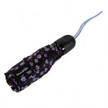 ShedRain Mini Manual Compact Umbrella - Navy Blue: Telescoping Shaft, Floral Pattern, 38" Span - 1 - View 4