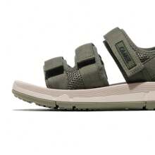 CAMEL CROWN 男士凉鞋，夏季防滑软底沙滩鞋，魔术贴搭扣 - 軍綠色 - 查看 3