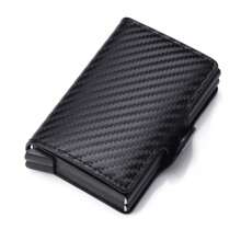 1 Pc Rfid Men Credit Card Holder Men Wallets Carbon Fiber Slim Mini Wallet 14 Slot Cardholder Case Small Money Bag Male Purses Travel ,Fashion Business Wallet For Men Fathers Day Gifts ,Gifts For Dad, Boyfriend ,Grandpa, Husband , Friend,Brother. - Multicolor - View 10