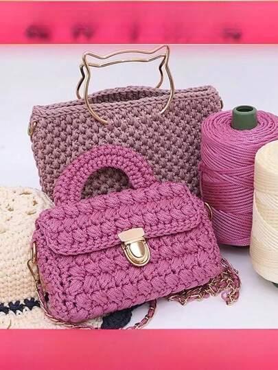 3mm Corda intrecciata colorata, vuota, in filato, accessori fatti a mano per decorazione, borse, cinture e altro, in fibra di polipropilene