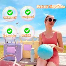 Phone Holder For Accessories, Silicone Insert Wallet For Original All Models Rubber Beach Tote Bags - Multicolor - View 5