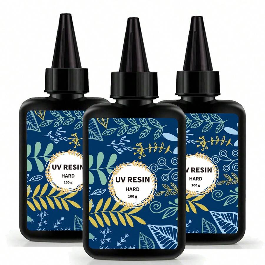 Resina UV - Kit de resina UV mejorado, tipo duro cristal transparente Resina epoxi de curado UV ultravioleta para manualidades y joyería - resina ultravioleta - Ver 1