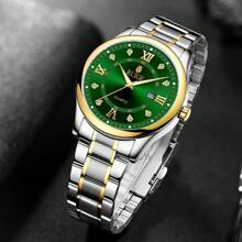 RUIG Relógio de Quartzo Minimalista Masculino RUIGE com Pulseira Circular de Negócios, Exibição de Calendário, Relógio de Presente Masculino