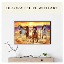 LaoJieYuan 2025 New Style Animal Horses Pre-Printed Cross Stitch Set DIY Embroidery Threads Craft Needlework Sewing Handmade Design Different Wholesale - Need to Embroider Yourself-frame Not Included - View 3
