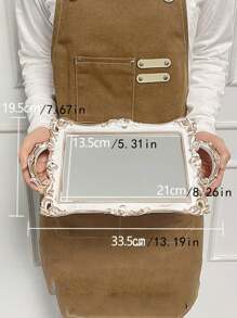 1 件玻璃镜面烘焙蛋糕架、珠宝和化妆品储物托盘、客厅和卧室装饰 - 彩色 - 查看 12