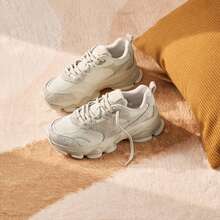 XTEP Women's Mountain And Sea Casual Shoes 2025 Retro Women's Shoes Versatile Fashion Thick Soled Tall Chunky Sneakers Lightweight Sports Shoes 875118320006