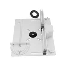 YUNRUX Router Table Insert Plate Wood Working Benches Aluminum Miter Saw Fence Silver - Silver - View 5