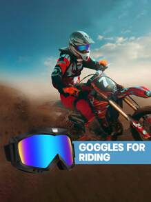 Gafas para moto de cross, gafas de motocicleta, 1/2 paquetes de gafas para ATV, gafas para conducir, gafas de esquí, gafas a prueba de viento, gafas de carreras - Multicolor - Ver 8