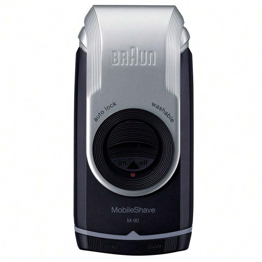 Braun M90 德国制造/箔式剃须刀,箔式剃须刀,适合旅行/旅行准备,小巧、便携且多功能,适合送给丈夫、男朋友、爸爸或任何男士的礼物 - 銀色 - 查看 1