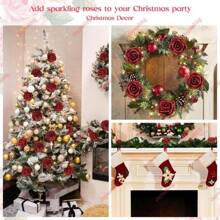 DIY Glitter Roses Bouquet - 24/36 Artificial Red Roses With Glitter, Perfect For Mother's Day, Graduation Bouquet, Anniversaries, Weddings & Engagements
