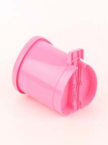 1 件草莓形塑膠垃圾桶適用於汽車、桌面和踏板使用 - 紅色 - 查看 4