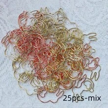 15/25/50 علامة مرجعية من الورق بشكل قلب وأرنب، كليبات ورقية إبداعية وعصرية لوازم المكتب والمدرسة والهدايا الشخصية