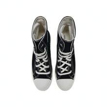 2025 Zapatillas deportivas altas de lona/vulcanizadas tipo Chuck 70S de estilo estacional unisex A05347C - Negro - Ver 6