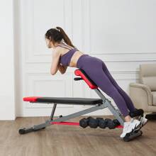 Roman Chair Hyperextension Bench, Multi-Functional Weight Bench For Full Body Workout, 660 Lbs Adjustable Extension Equipment For Back Arm Core Ab Workout, Sit Up Exercise Machine For Home Gym - Black+Red, 660 Lbs Load Capacity - View 1