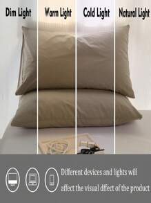 1pc Unfilled Washable Pillow Cover In Brown Color