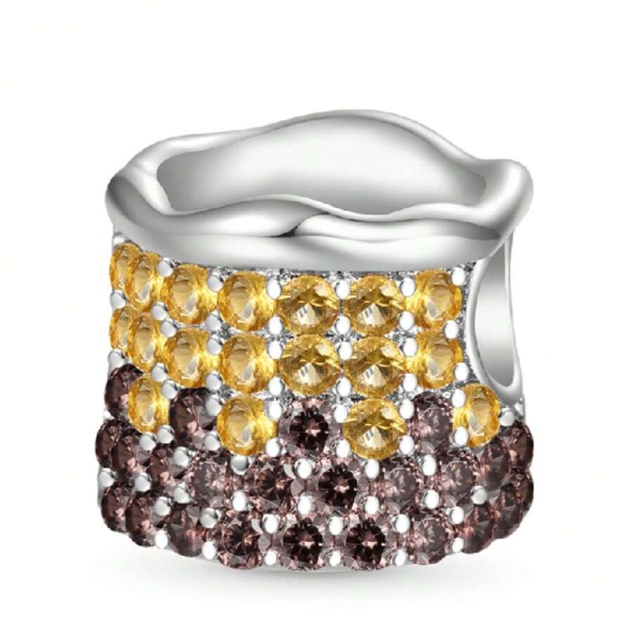 Lovely Potted Double Charm Bracelet Beaded Jewelry Beads - Silver - View 1