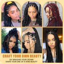 DWNSEN DIY Weaving Three Piece Set Double Full Lace Crochet Wig Caps With Natural Knots And Baby Hair Quick For Wig Making, Breathable HD Lace Braided Cap For Crochet Braids, Glueless Hair Net With Bangs Gift Crochet And Nylon Hairnet - 109 sections - 查看 10