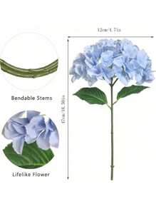 1/2pcs Of Artificial Hydrangea Bouquets Can Be Used For Wedding Flower Baskets, Bridal Bouquets, Wedding Venues, Wedding Car Arrangements, Home Furnishings, Dining Rooms, Bedrooms, Table Decorations, Windowsill Decorations, Vase Decorations,Decorative Rose,Decorative Style.