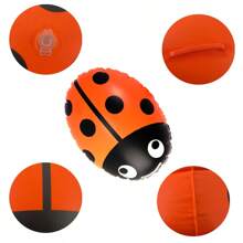 Swimming Inflatable Float, High Visibility Orange Pool Buoy Inflatable Swim Bag, Water Sports Swimming Rafting Equipment - Multicolor - View 4