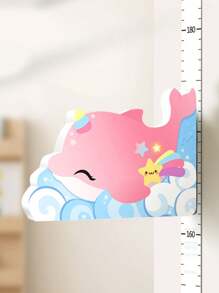 1 件儿童成长身高尺墙贴，磁性 3D 立体成长图表，可拆卸卡通测量尺，精准测量婴儿成长