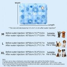 1 pièce Tapis de refroidissement pour animaux de compagnie avec injection d'eau, Tapis de refroidissement pour animaux de compagnie en été, Couverture de refroidissement pour chiens et chats, Convient aux animaux de compagnie de taille moyenne et petite à utiliser pendant le sommeil et le repos en été, Renforcez l'effet de refroidissement avec de la poudre de glace sèche incluse