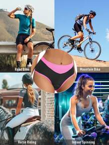 Qualicos Women's 4D Padded Bike Underwear Cycling Bicycle Shorts Biking Riding Briefs Biker Cycle Undershorts Perfect For Biking, Spinning, MTB Liner Driving, Virtual Bike Training, Motorbike, Horse Riding, Triathlon