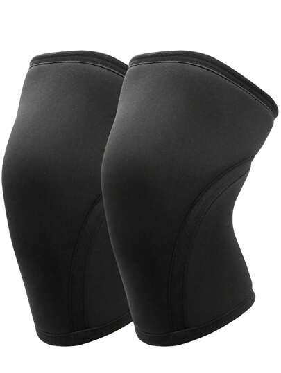 1 par de mangas de rodilla de neopreno de 7 mm AOLIKES Compresión Soporte para rodilla para levantamiento de pesas, sentadillas, acondicionamiento físico, entrenamiento de fuerza, accesorios para gimnasio, soportes para rodilla deportivos, rodilleras para gimnasio