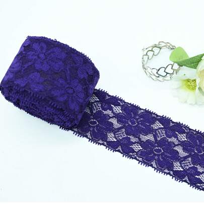 Cinta de 10 metros | Rollo de 300 metros de Encaje Elengante - 6 cm de Ancho - Modelo: 206 - Disponible en Diversos Colores - Ideal para Manualidades y Proyectos Creativos