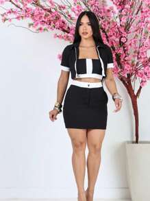 conjunto malha canelada