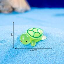 10pcs Glow-In-The-Dark Mini Turtle Miniature Landscape DIY Desktop Decor, Beach Party Cute Cartoon Small Gift - Multicolor - View 31
