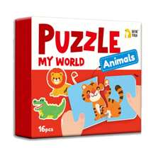 beartale 16 Pcs Jigsaw Diy Puzzle,Jigsaw Toy Montessori Games Puzzles For Kids Early Education,Early Learning Fun,Easy To Play Activity Toys,Puzzle Games,Jigsaw Puzzle Gift,Teaching Aids,Baby Early Educational Toys,Classroom Supplies,Classroom Toys,Student,Stationery,School Supplies,Back To School Gift,Kids Birthday Gift