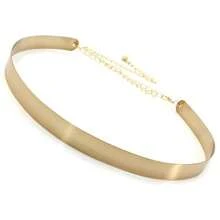 1pc Women's Versatile Metal Waist Belt Fall, Autumn, Halloween - Gold - View 6