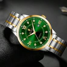 RUIG Relógio de Quartzo Minimalista Masculino RUIGE com Pulseira Circular de Negócios, Exibição de Calendário, Relógio de Presente Masculino