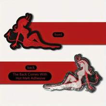 1 Gói Miếng Dán Thêu Red Devil Woman, Ủi/May, Miếng Dán Punk, Miếng Dán Trang Trí Áo Khoác Ba Lô - Nhiều màu - Xem 2