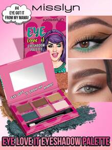 MISSLYN-EYE Love It EYESHADOW SET, 6-Color Eyeshadow Combo With Mirror And Brush, Matte And Shimmer And Glitter Eye Looks,High Pigmented, Long Lasting, Easily Combined, Soft Texture - #4 - 查看 1