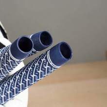 10pcs Enhanced Traction Natural Rubber Golf Grips - All Weather Performance - Standard/Midsize - Blue - View 3