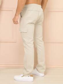 Cargo Pants Skate Khaki Streetwear Retro 6 Bags Aesthetic Pinterest Tumblr Cuffless - Màu Xám nhạt - Xem 3