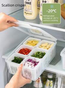 1 Stück gehackte Zwiebel Aufbewahrungsbox, Haushalts Zwiebel Ingwer Knoblauch Aufbewahrungsbox, Küche, Kühlschrank Obst Lebensmittel Aufbewahrung Ablaufbox