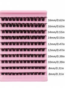 Rikuaild 120pcs D-Curl Flare False Eyelash Clusters, Suitable For Individual Lash Extensions, Create Thick & Long-Lasting Lash Effect, Natural & Voluminous, Eyelash Clusters, Individual Lashes, False Eyelashes - D - View 4