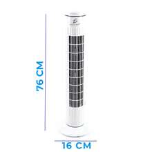 Ventilador de Torre 29 Pulgadas con 3 Velocidades y Giro de 90 Grados. - Blanco - Ver 2