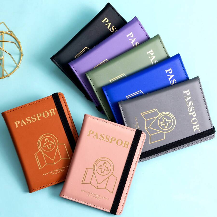 Portapassaporte versátil, cartera portapassaporte, accesorios de viaje esenciales para hombres y mujeres, portapassaporte para viajes, con ranura para tarjeta de crédito, el regalo perfecto para viajeros - Multicolor - Ver 1