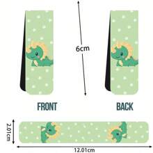 5Pcs/Set Cartoon Dinosaur & Floral Design Magnetic Bookmarks, Reading Page Clips, Planner Memo Magnetic Bookmarks Gift - Multicolor - View 7