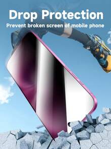 9H+钢化玻璃屏幕保护膜，兼容 16 Pro Max、16、16 Pro、16 Plus、14 Pro Max 6.7、17、17 Pro、17 Pro Max、17 Air等机型。防刮花，保护隐私，兼容手机壳，单片装。 - 黑色 - 查看 5