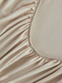 1 件纯色卡其色床笠、床垫保护套、床垫罩、床单，柔软透气，适合所有尺寸的床 - 单人床、双人床、特大号床、大号床单，深口袋，最大 11.8 英寸家纺