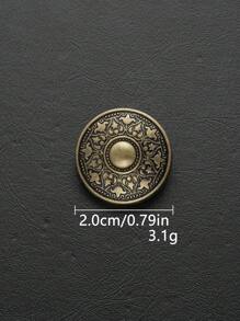 Set de 8 piezas/paquete de botones grandes y redondos con textura vintage y diseño de tótem, adecuados para uniformes, ropa especial, decoración, camisas, suéteres, trajes, abrigos, chaquetas, botones de metal, accesorios de costura DIY de artesanía