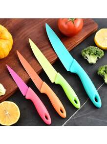 Colorful Stainless Steel Knife Set Kit 4 Pieces For Kitchen Knife Set Utensil - 彩色 - 查看 4