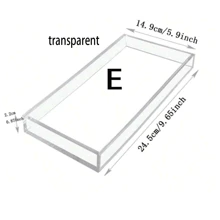 1 conjunto de organizador de bandeja de acrílico transparente/preto, suporte para cosméticos, joias, maquiagem, banheiro, cozinha, balcão, luz de luxo - Multicolorido - Ver 9