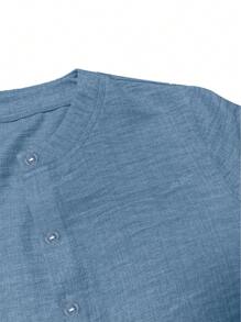 2 pièces Ensemble Casual: Top Cardigan unicolore Col Rond et Pantalon Long à Taille Élastique, Tenue Élégante pour Jardin, Trajet, Travail, Printemps/Été/Automne, Modeste